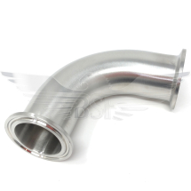 1.5inch FERRULE ENDED 90° BEND POLISHED 316 - 85.5MM CTF