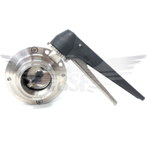 1inch CLAMP END 'BSF' B'FLY VALVE 316L - EPDM SEAL, BLACK HANDLE