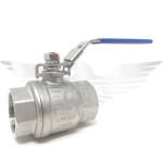 1" BSPP 2 PIECE BALL VALVE 316 316 - FULL BORE