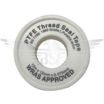 PTFE TAPE - WRAS APPROVED BS7786 - 12mm x 0.075 x 12M