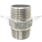 1/2" BSPT HEX NIPPLE 150LB 316