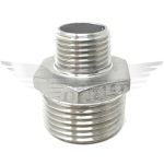 1" X 1/2" BSPT REDUCING NIPPLE 150LB 316