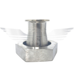 1" RJT FEMALE X 3/4" FERRULE ADAPTOR POLISHED 316