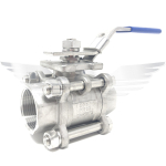 1.5" BSPP 3 PIECE BALL VALVE 316 - FULL BORE