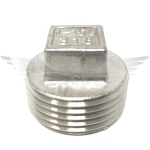 3/8" BSPT SQ PLUG 150LB 316