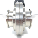 2" CLAMP FERRULE ENDED BUTTERFLY VALVE 304L - EPDM SEAL - W/ METAL PULL HANDLE