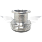 1.5inch RJT MALE X 1.5inch FERRULE ADAPTOR POLISHED 316