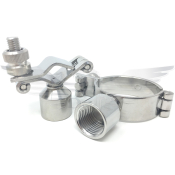 3inch HINGED PIPE CLIP 304 1/2inch BSP BOSS