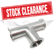 2inch FERRULE ENDED FULL TEE POLISHED 316L 88.9MM CTF