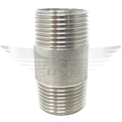 1inch BSPT BARREL NIPPLE 150LB 316