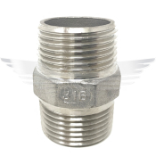 3/8inch BSPT HEX NIPPLE 150LB 316