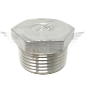 1/4inch BSPT HEX PLUG 150LB 316