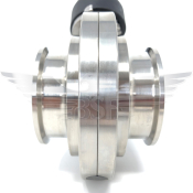 2inch CLAMP FERRULE ENDED BUTTERFLY VALVE 304L - EPDM SEAL - W/ METAL PULL HANDLE