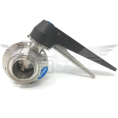 1.5" RJT M/M 'BSF' BUTTERFLY VALVE 316L - WITH EPDM BODY SEAL & 12 POSITION NYLON HANDLE