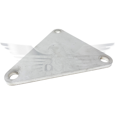 163 X 148 TRI-PLATE 6MM THICK C/W 3 X 13MM B/HOLES 304 SS