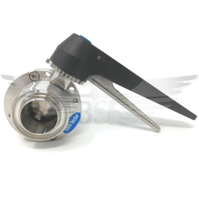 2.5Inch RJT M/M 'BSF' BUTTERFLY VALVE 316L - WITH EPDM BODY SEAL & 12 POSITION NYLON HANDLE