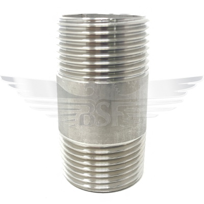 1/8Inch BSPT BARREL NIPPLE 150LB 316