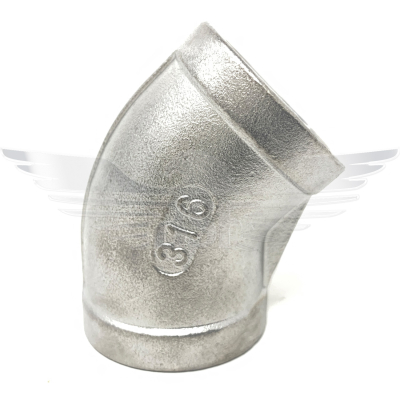 1.5Inch BSPP 45° ELBOW 150LB 316