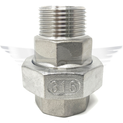 1.5Inch BSPT MALE x BSPP FEMALE CONICAL UNION 150LB 316