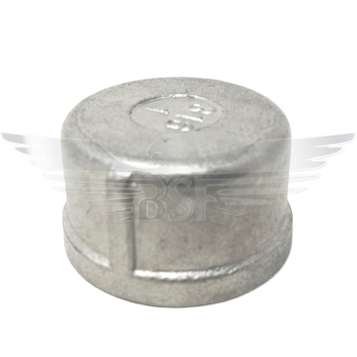 2Inch BSPP ROUND CAP 150LB 316