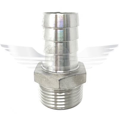 2Inch BSPT x 2Inch HOSE NIPPLE 150LB 316