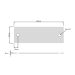 150 X 50 X 6mm ST/ST PLATE 304 2 X 13mm B/HOLES 20MM FROM END