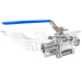 2.5Inch CLAMP END 3PC SANITARY BALL VALVE 316 - LOW MOUNT 2.5Inch CLAMP END 3PC SANITARY BALL VALVE 316 - LOW MOUNT