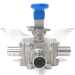 3/4Inch OD 3 WAY L PORT SANITARY BALL VALVE 316 - DIRECT MOUNT